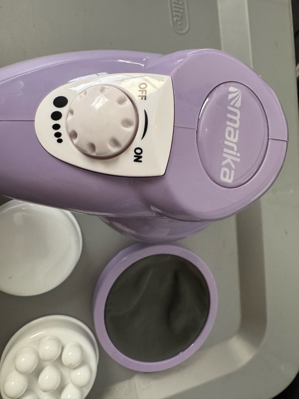 Marika Lilac Handheld Massager with Multiple Heads